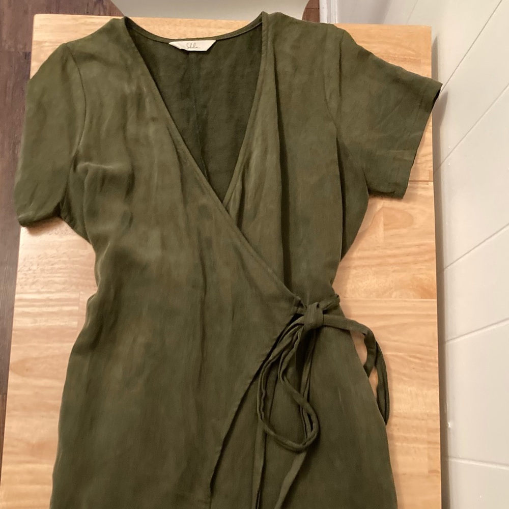 Sotela Linen Blend Jumpsuit-Olive